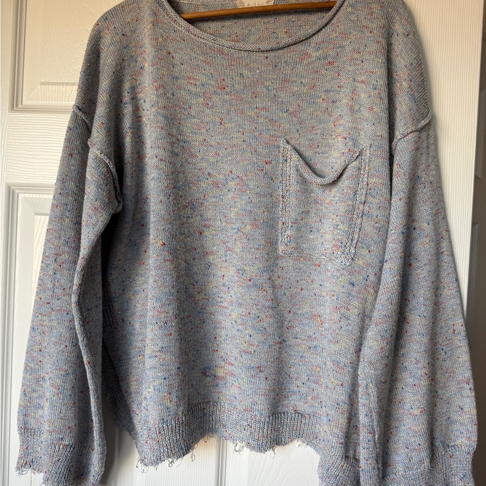 Altar’d State confetti sweater, ragged edge.